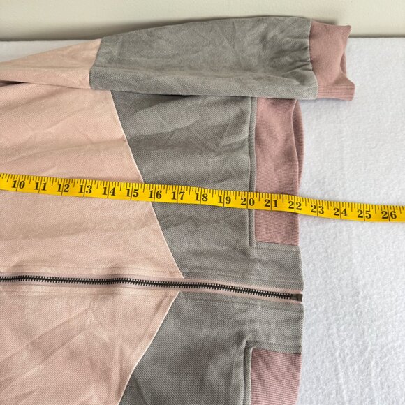 PAPER CRANE Tonal Chevron Color Block Bomber Jacket - Picture 10 of 10